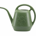 Arrosoir 5 L en plastique vert avec bec long et double poignée pour jardin