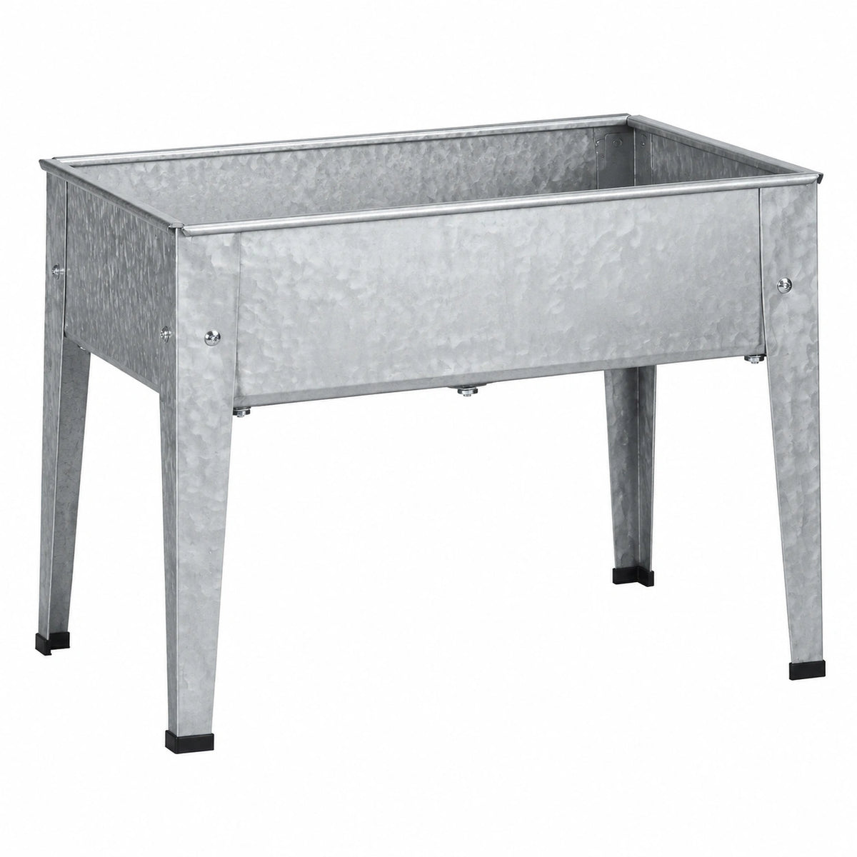 Jardinière surélevée 100 x 40 x 80 cm en acier galvanisé argentée pour jardin
