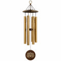 Carillon à vent 85 cm en métal doré pour jardin style lotus