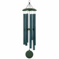 Carillon éolien 80 cm en métal vert pour jardin et terrasse