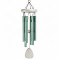 Carillon éolien 90 cm en aluminium vert pour décoration intérieure et extérieure
