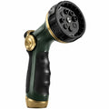 Pistolet d'arrosage 20 cm en plastique vert noir doré à jets réglables pour jardin