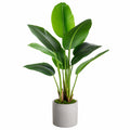 Plante verte artificielle en pot 150 cm feuillage plastique vert style tropical